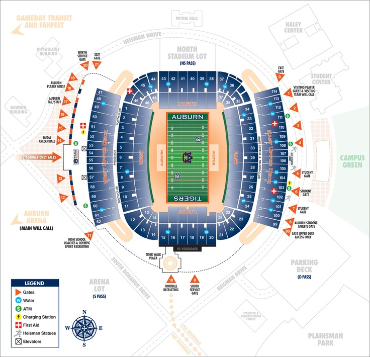 2021 A Day Auburn Seating Charts Stadium