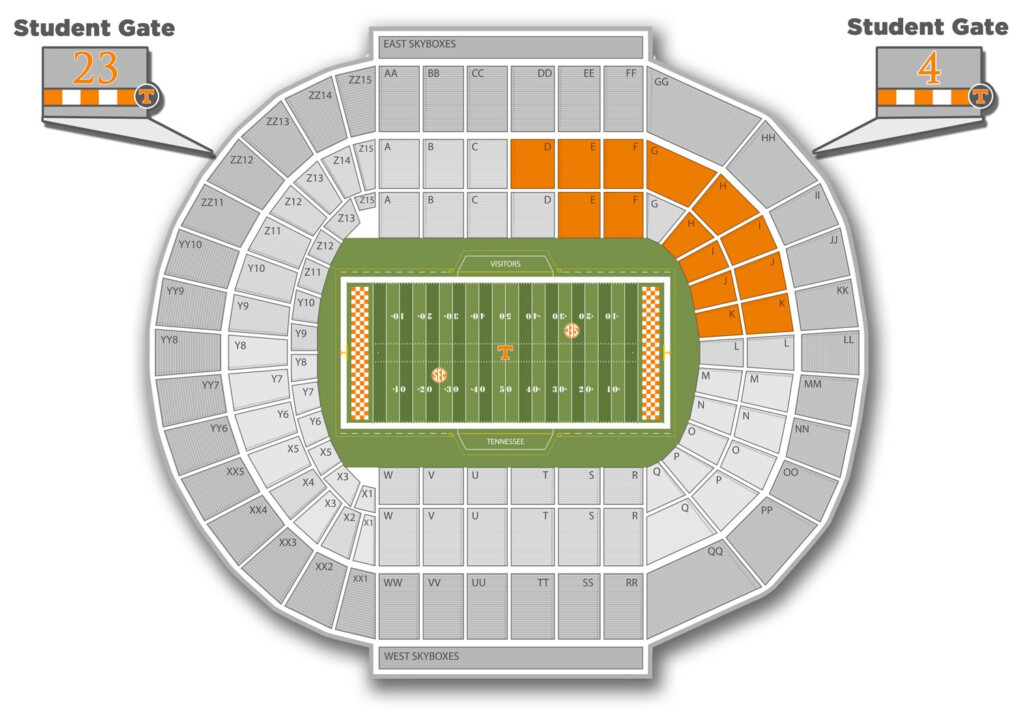 8 Images Neyland Stadium Seating Chart With Row Numbers And View Alqu 