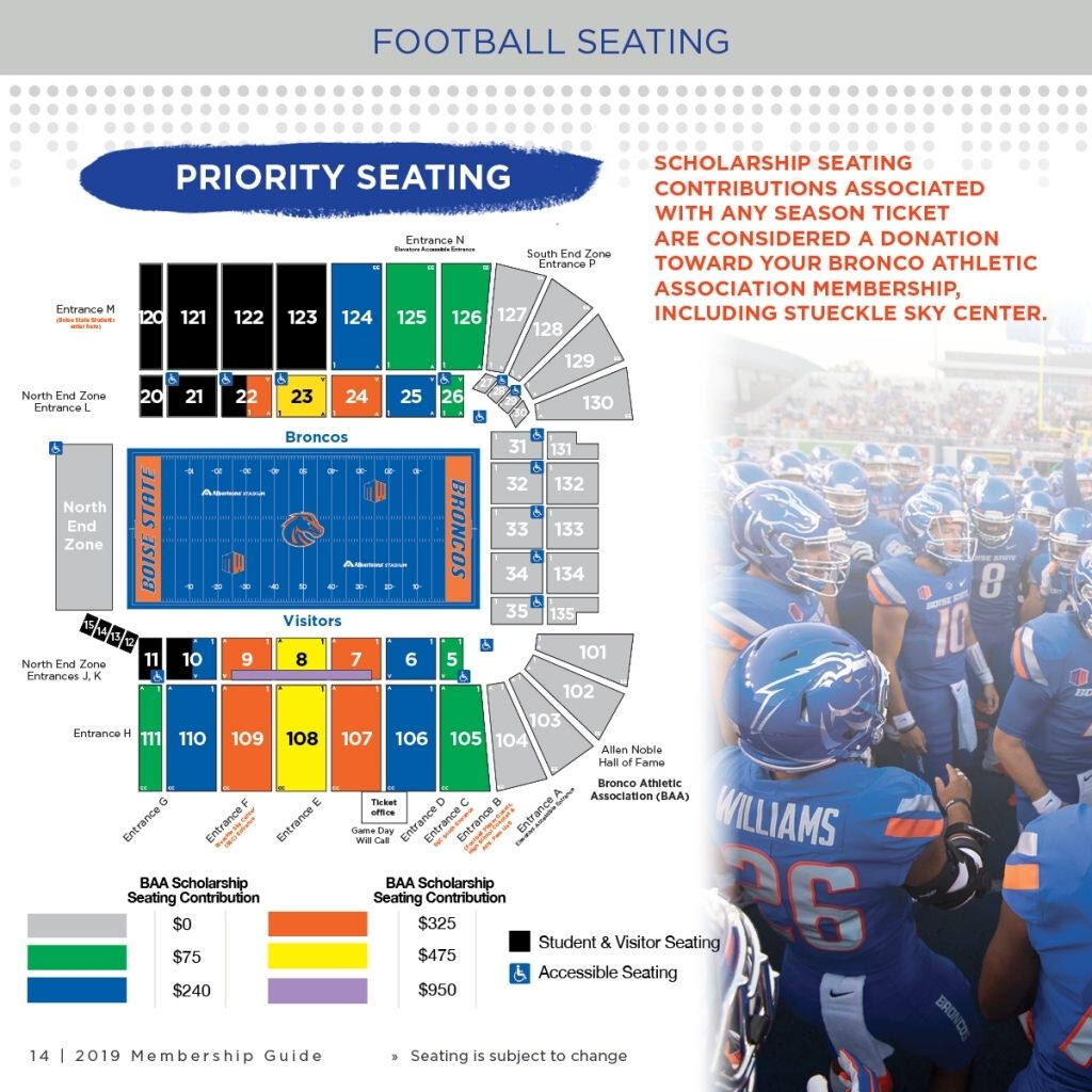 Albertsons Stadium In 2020 Boise State Football Seating Charts 