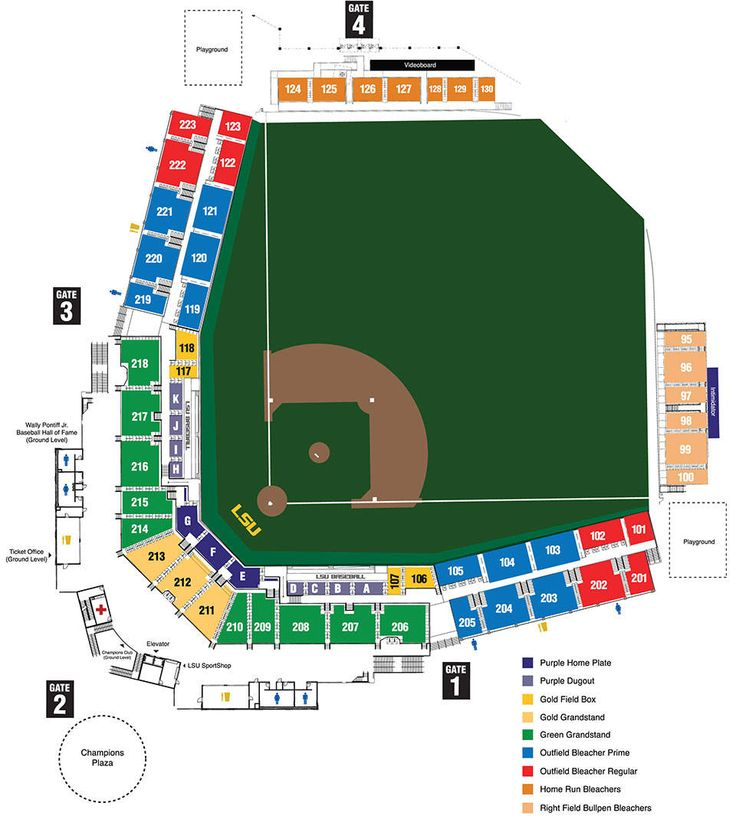 Alex Box Stadium Seating Chart Lsu Baseball Lsu Baseball Ticket