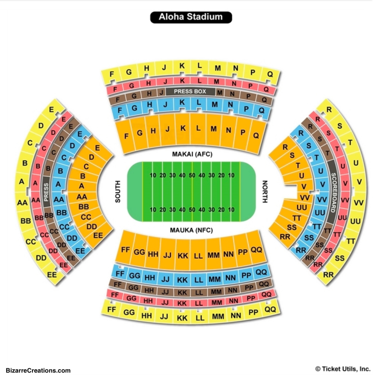 Aloha Stadium Seating Chart - Stadium Seating Chart