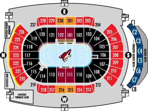 Arizona Coyotes Tickets Packages Gila River Arena Hotels