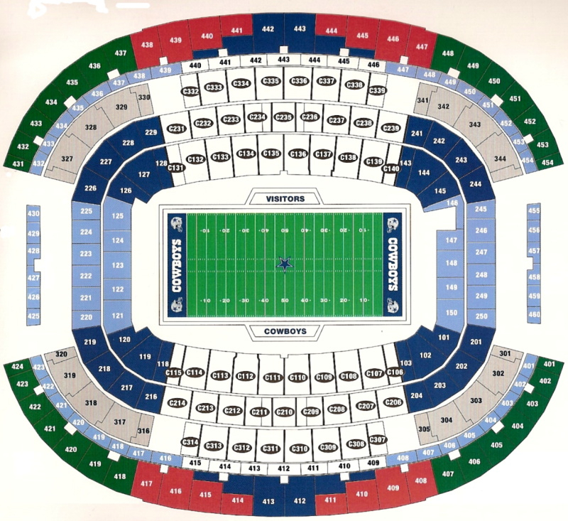 AT T Stadium Arlington TX Seating Chart View