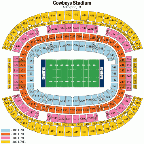 AT T Stadium Seating Chart Views And Reviews Dallas Cowboys