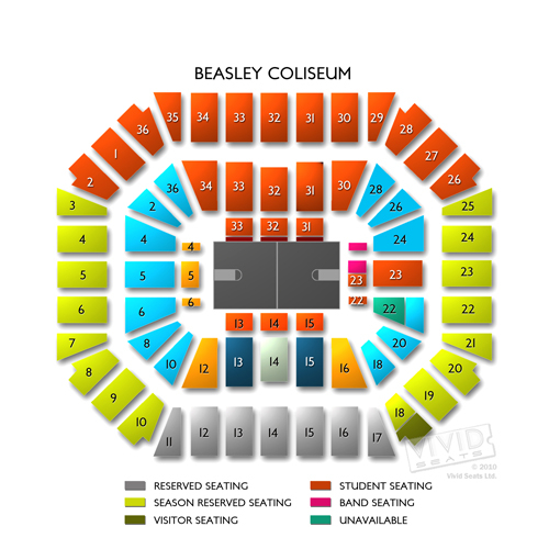 Beasley Coliseum Seating Chart Vivid Seats