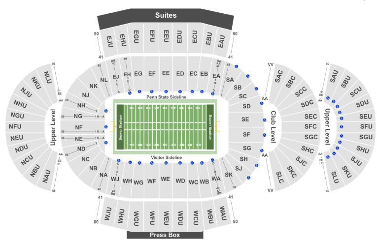 Beaver Stadium Seating Chart With Rows Review Home Decor