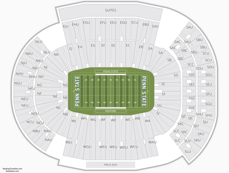 Beaver Stadium Seat Chart - Stadium Seating Chart