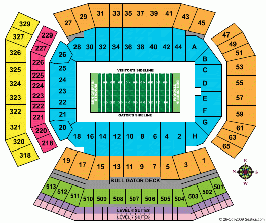 Ben Hill Griffin Stadium Seating Chart Ben Hill Griffin Stadium