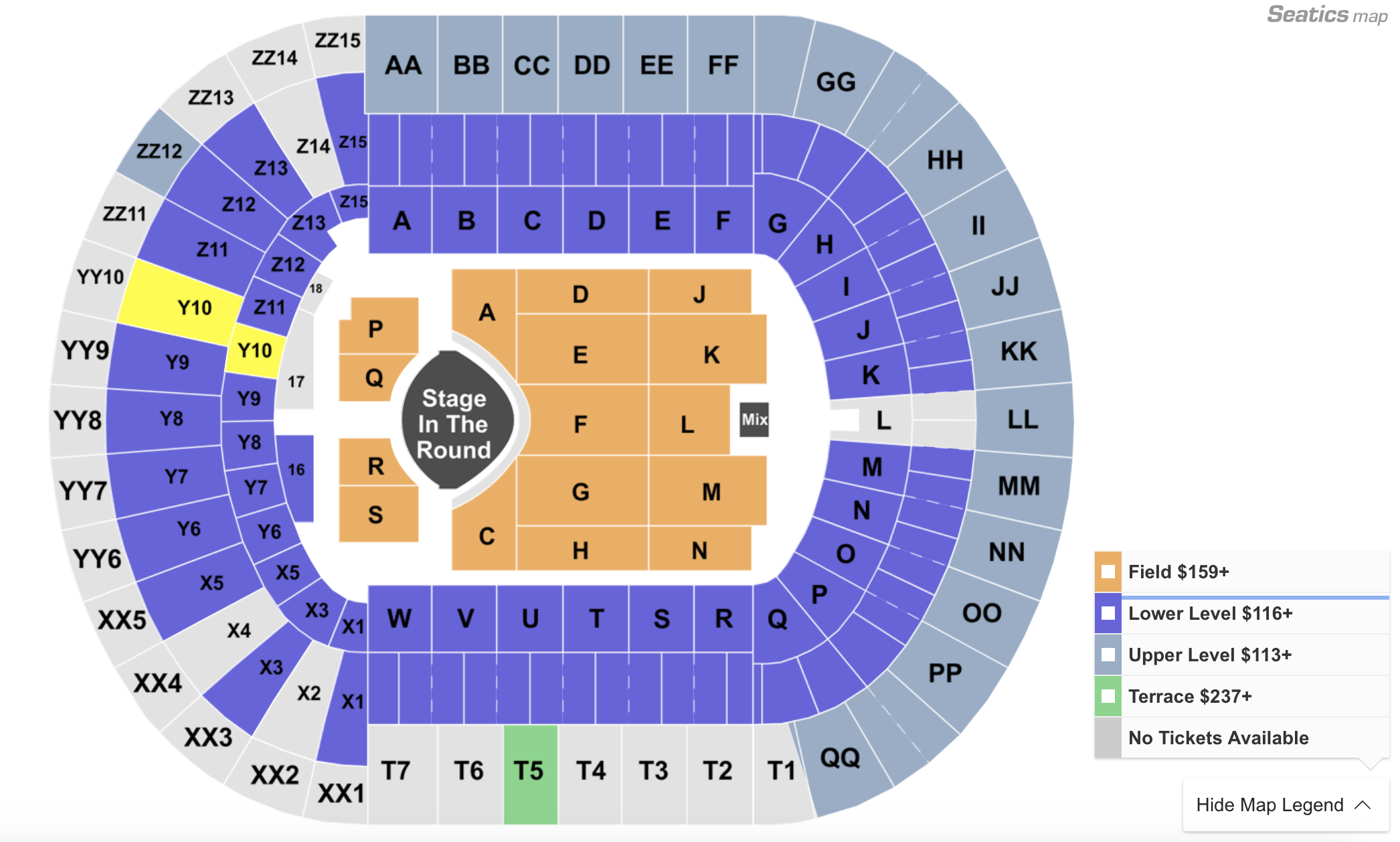 Protective Stadium Garth Brooks Seating Chart - Stadium Seating Chart