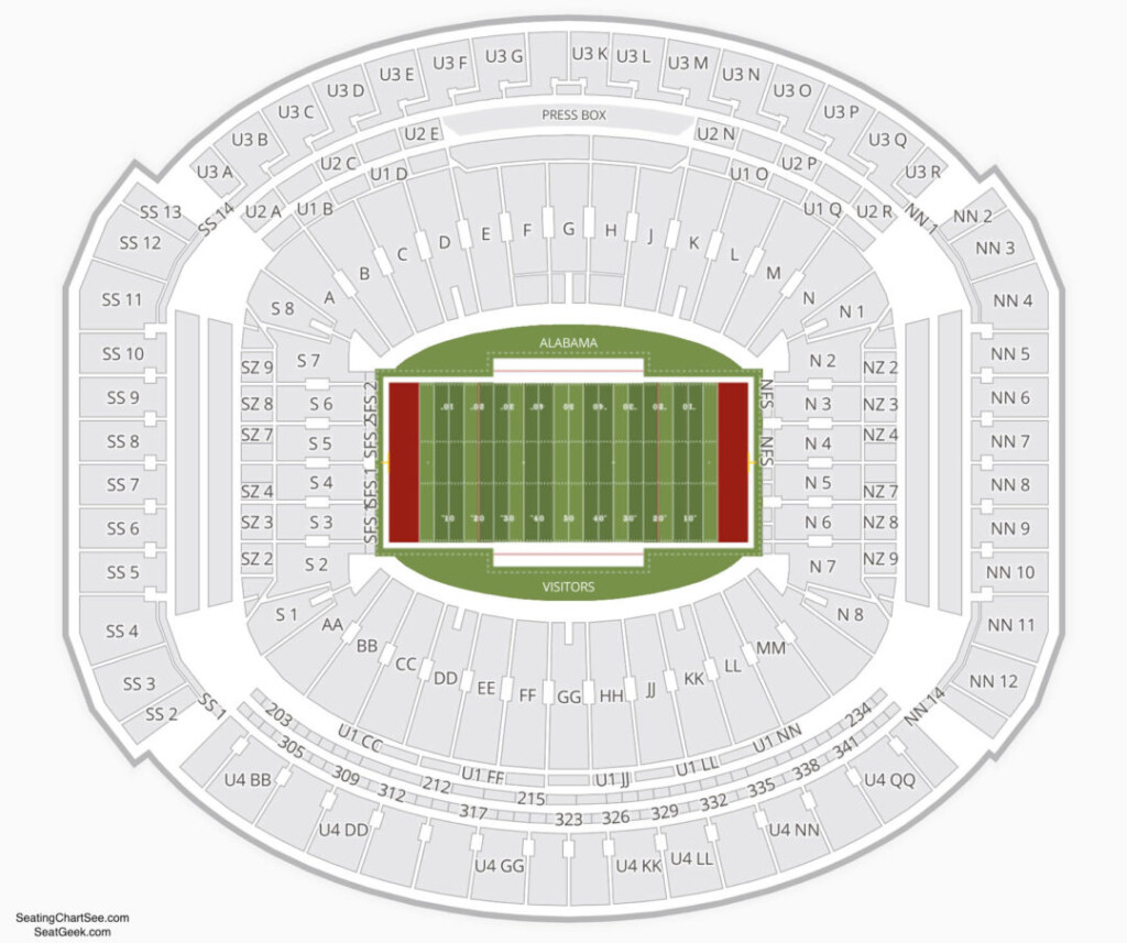 Bryant Denny Stadium Seating Chart Seating Charts Tickets