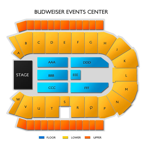 Budweiser Events Center Seating Chart Vivid Seats