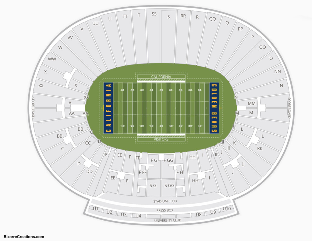 California Memorial Stadium Seating Charts Views Games Answers Cheats