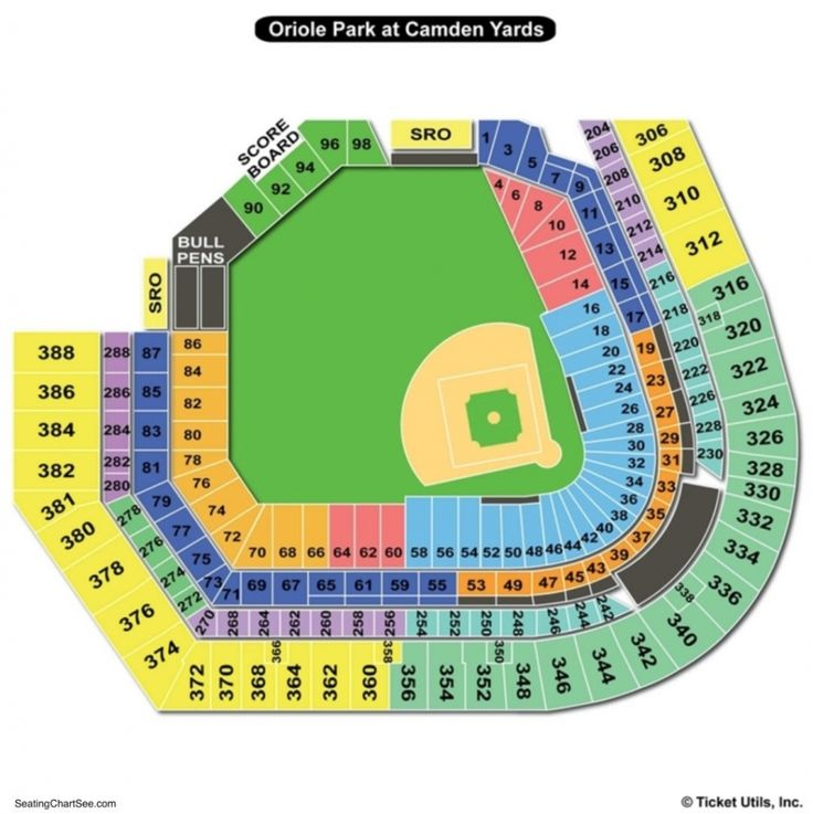 Camden Yards Seating Chart Camden Yards Seating Charts Orioles