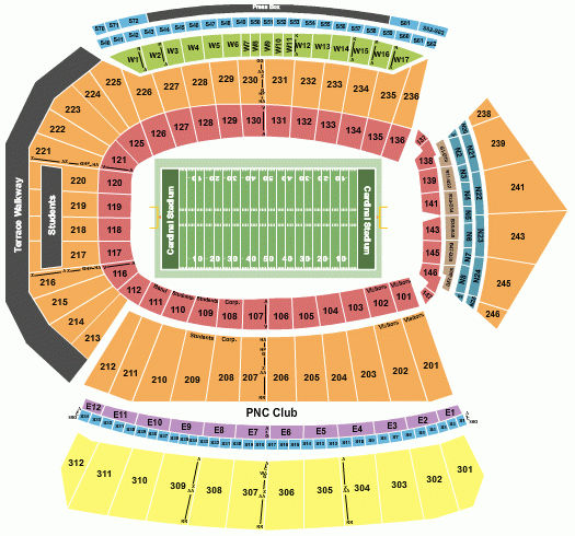Cardinal Stadium Seating Chart Maps Louisville