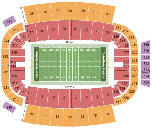 Carter Finley Stadium Tickets In Raleigh North Carolina Seating Charts 