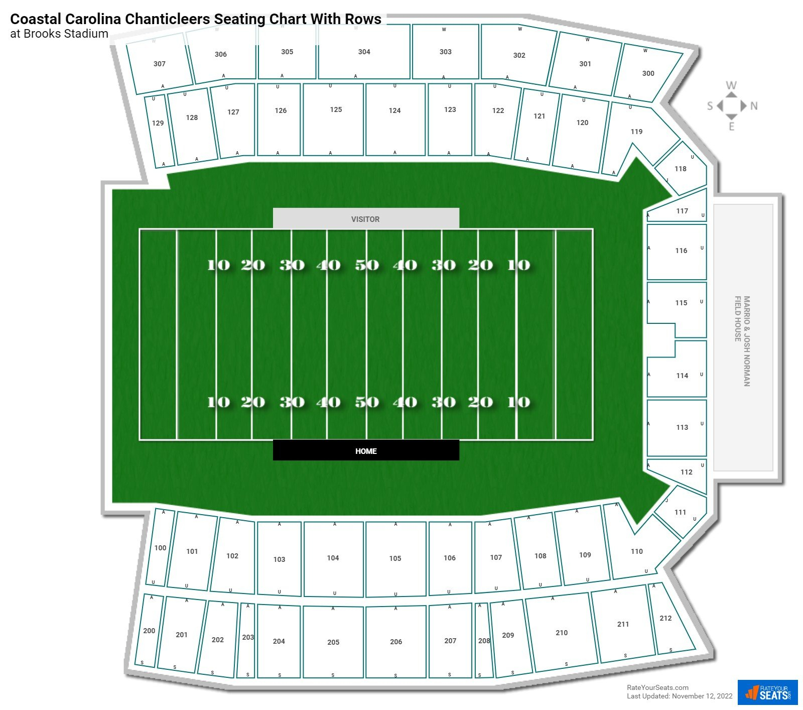 Brooks Stadium Seating Chart Stadium Seating Chart