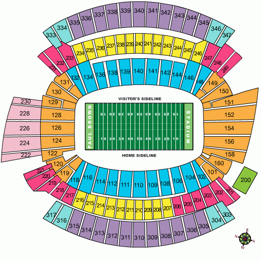 Cincinnati Bengals Seating Chart Map At Paycor Stadium - Stadium ...