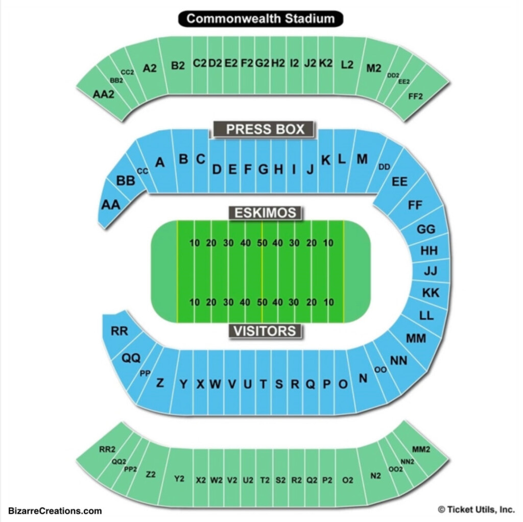 Commonwealth Stadium Edmonton Seating Chart Seating Charts Tickets