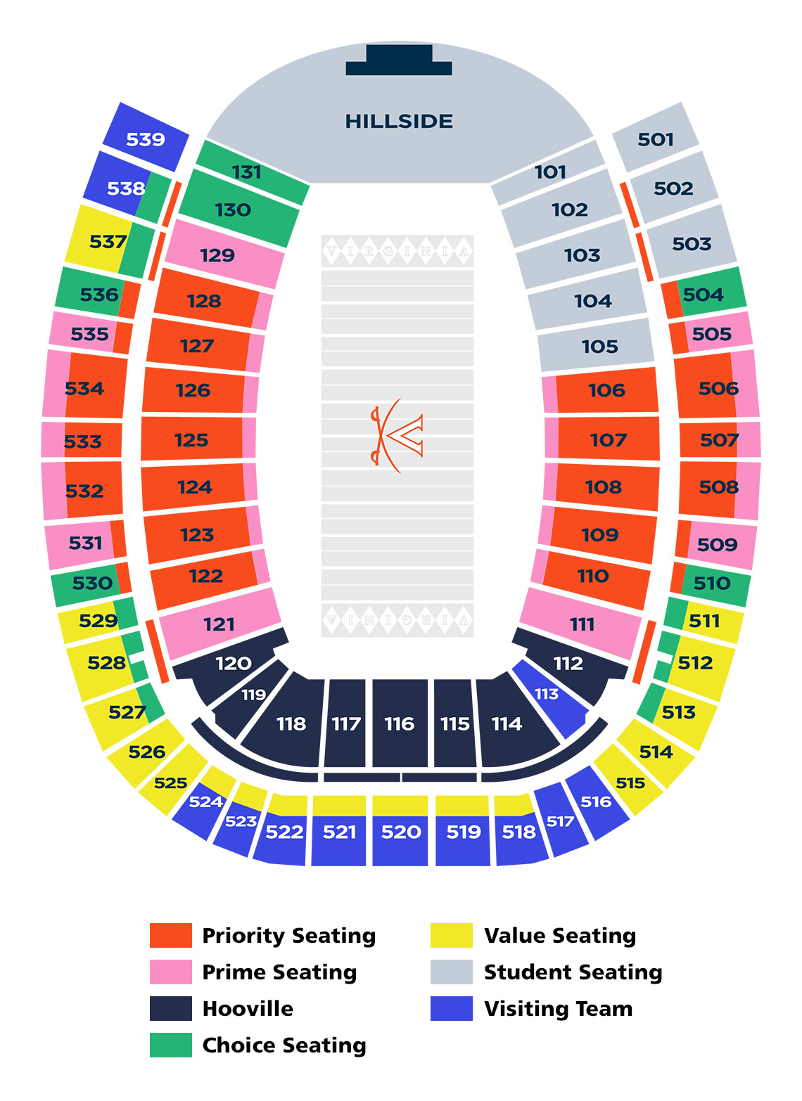 Virginia Scott Stadium Seating Chart Stadium Seating Chart