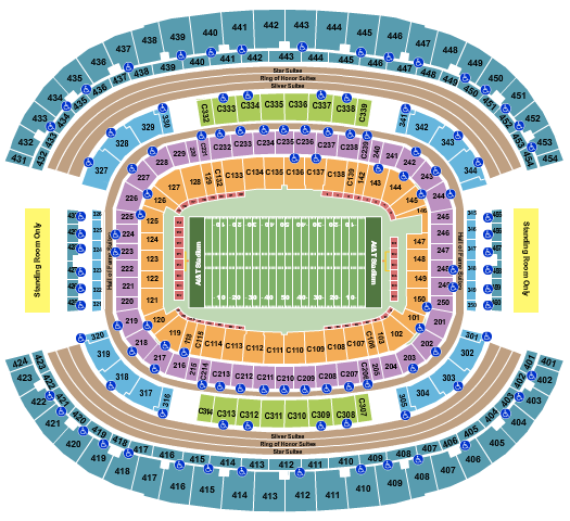 Dallas Cowboys Stadium Concert Capacity