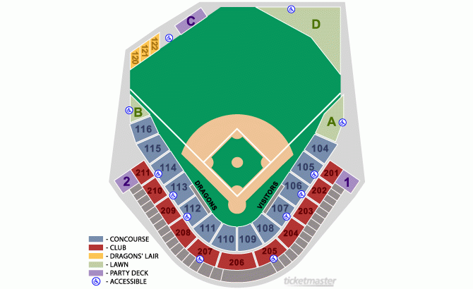 Dayton Dragons Seating Chart Tickets Elcho Table - Stadium Seating Chart