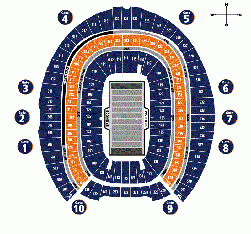 Denver Broncos Seating Capacity