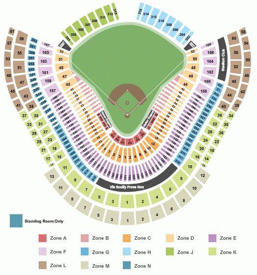 Dodger Stadium Seating Chart Rows Seat Numbers And Club Seating