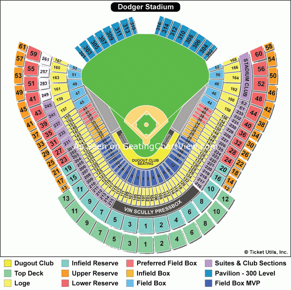 Dodgers Stadium Seating Chart 7 Photos Dodger Stadium Detailed 