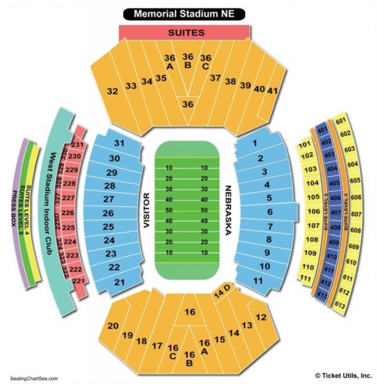 Husker Memorial Stadium Seating Chart Stadium Seating Chart