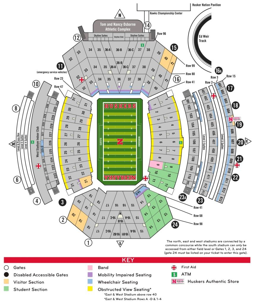 Memorial Stadium Seating Chart Google Search Nebraska Football