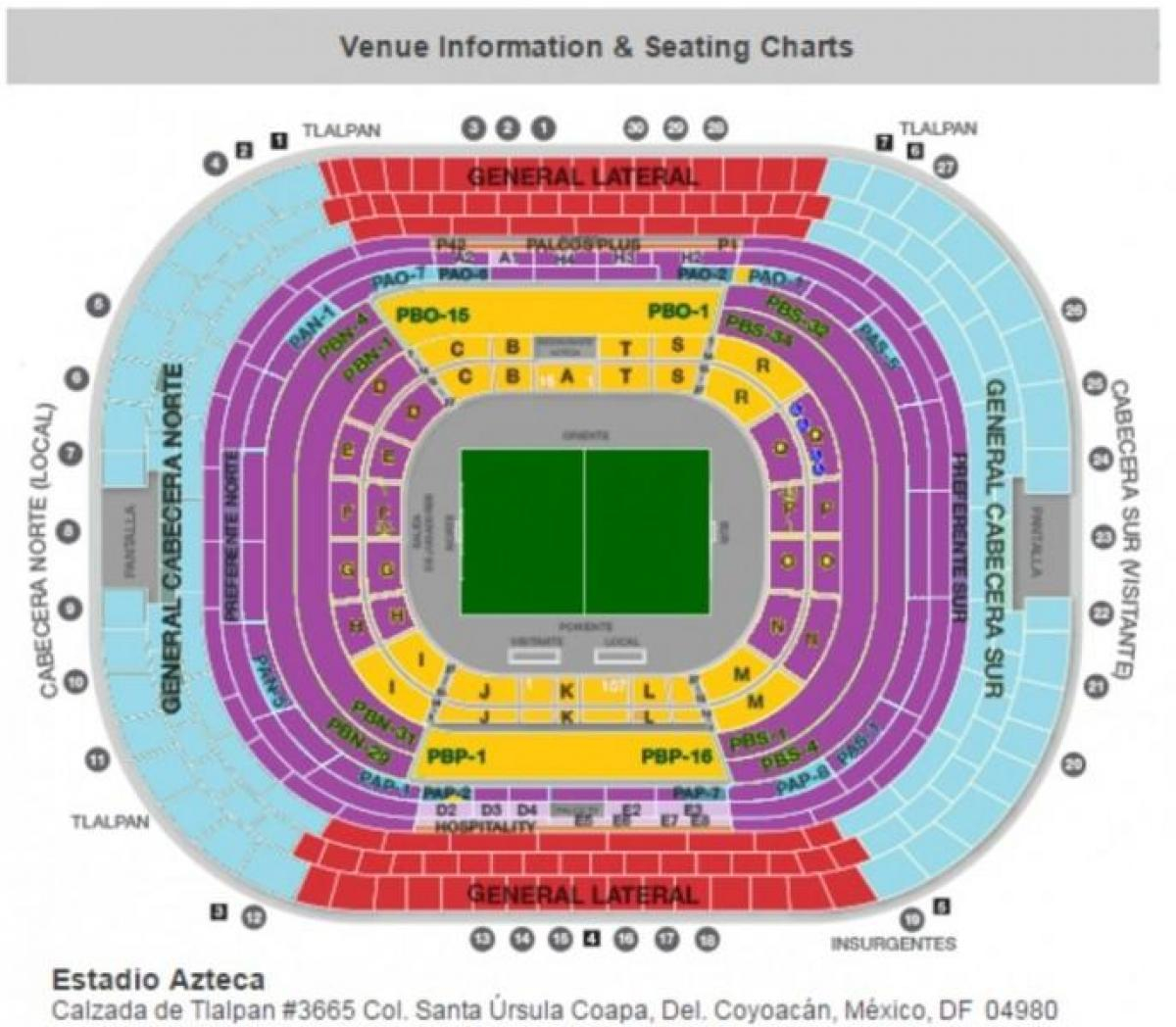 Azteca Stadium Seating Chart Nfl Stadium Seating Chart