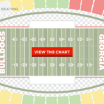 Georgia Bulldogs Seat Number Sanford Stadium Seating Chart Png