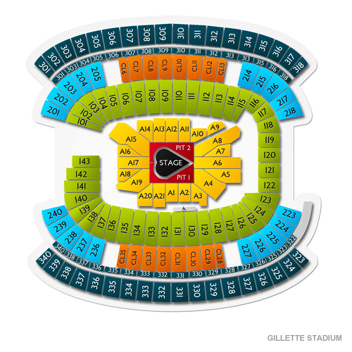 Taylor Swift Seating Chart Gillette Stadium Stadium Seating Chart