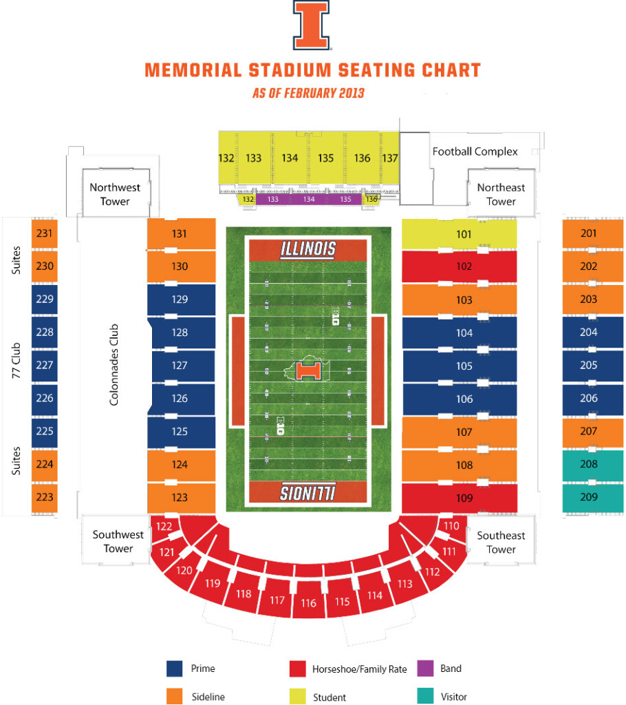 Illini Tickets Football Seating Chart University Of Illinois 