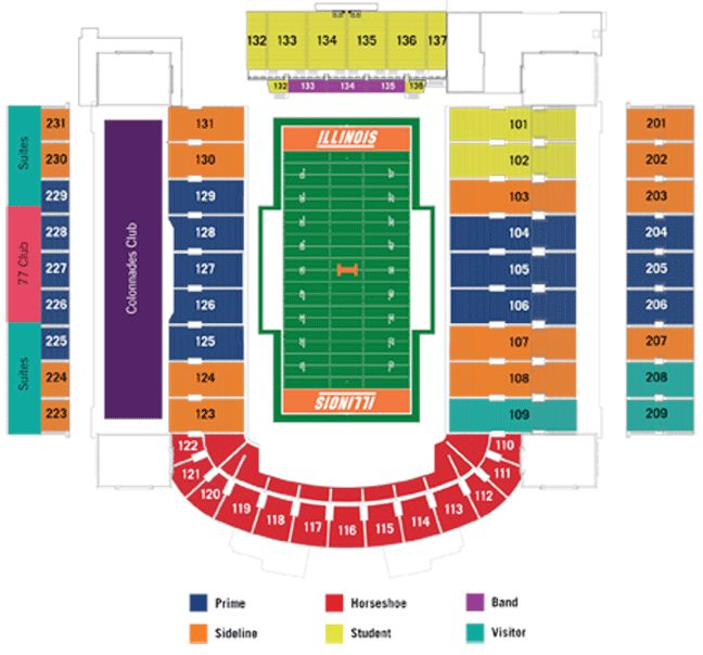 Illinois Football Stadium Seating Chart Google Search Best Picture 