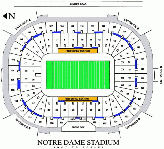 Notre Dame Stadium Virtual Seating Chart Stadium Seating Chart