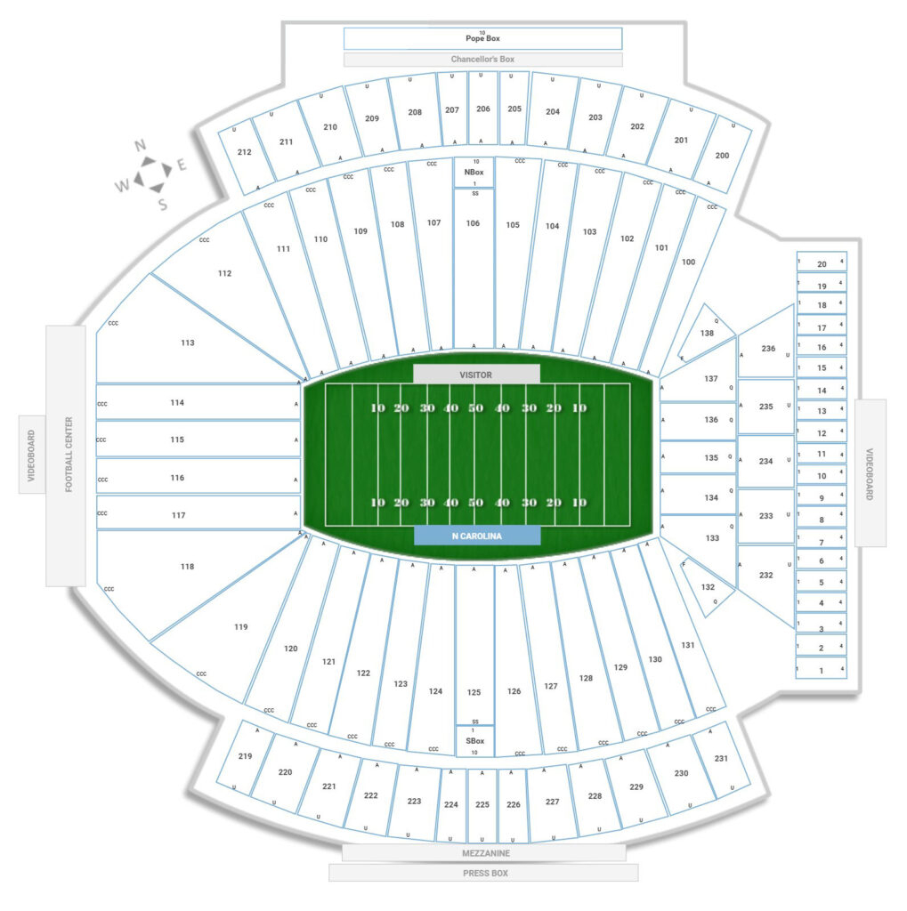 Kenan Memorial Stadium Seating Chart Seating Plans Of Sport Arenas 