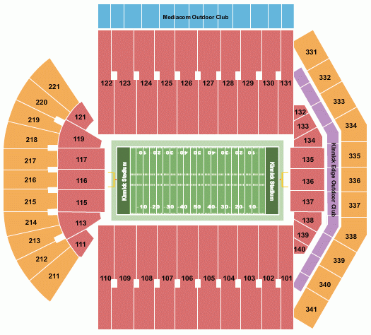 Kinnick Stadium Seating Chart Maps Iowa City