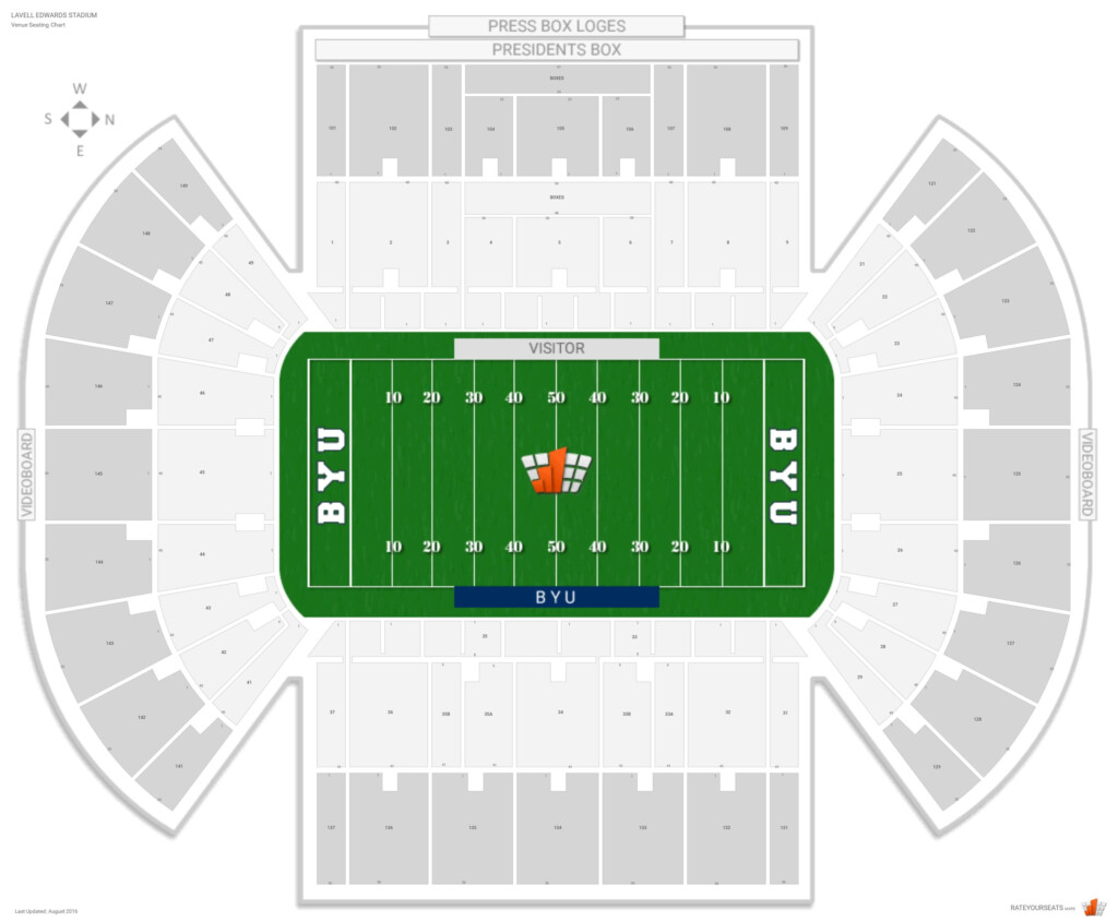 Lavell Edwards Stadium Interactive Seating Chart Images And Photos Finder