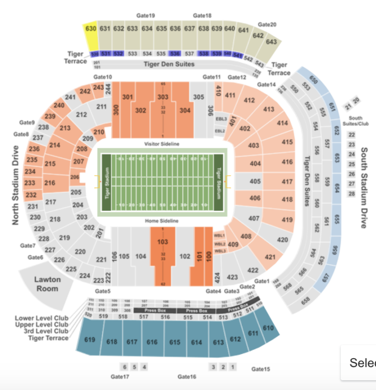 Lsu Stadium Seating Chart Rows - Stadium Seating Chart