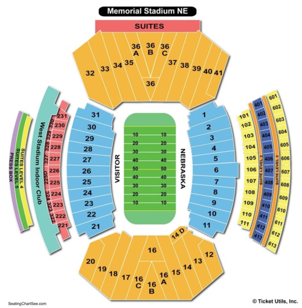 Memorial Stadium Nebraska Seating Chart Seating Charts Tickets