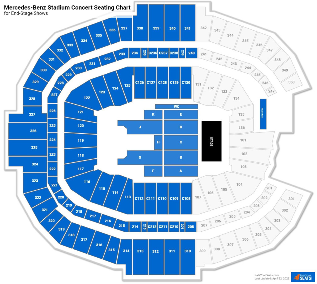 Mercedes Benz Stadium Concert Seating Chart RateYourSeats