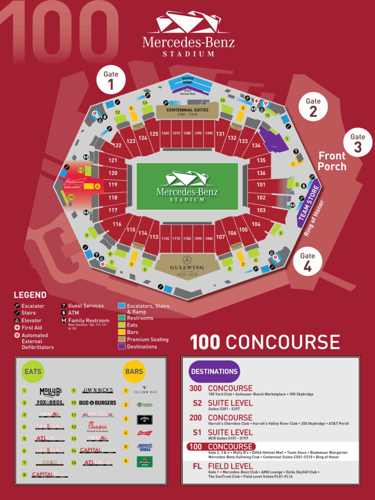 Mercedes Benz Stadium Seating Chart Falcons Tutorial Pics