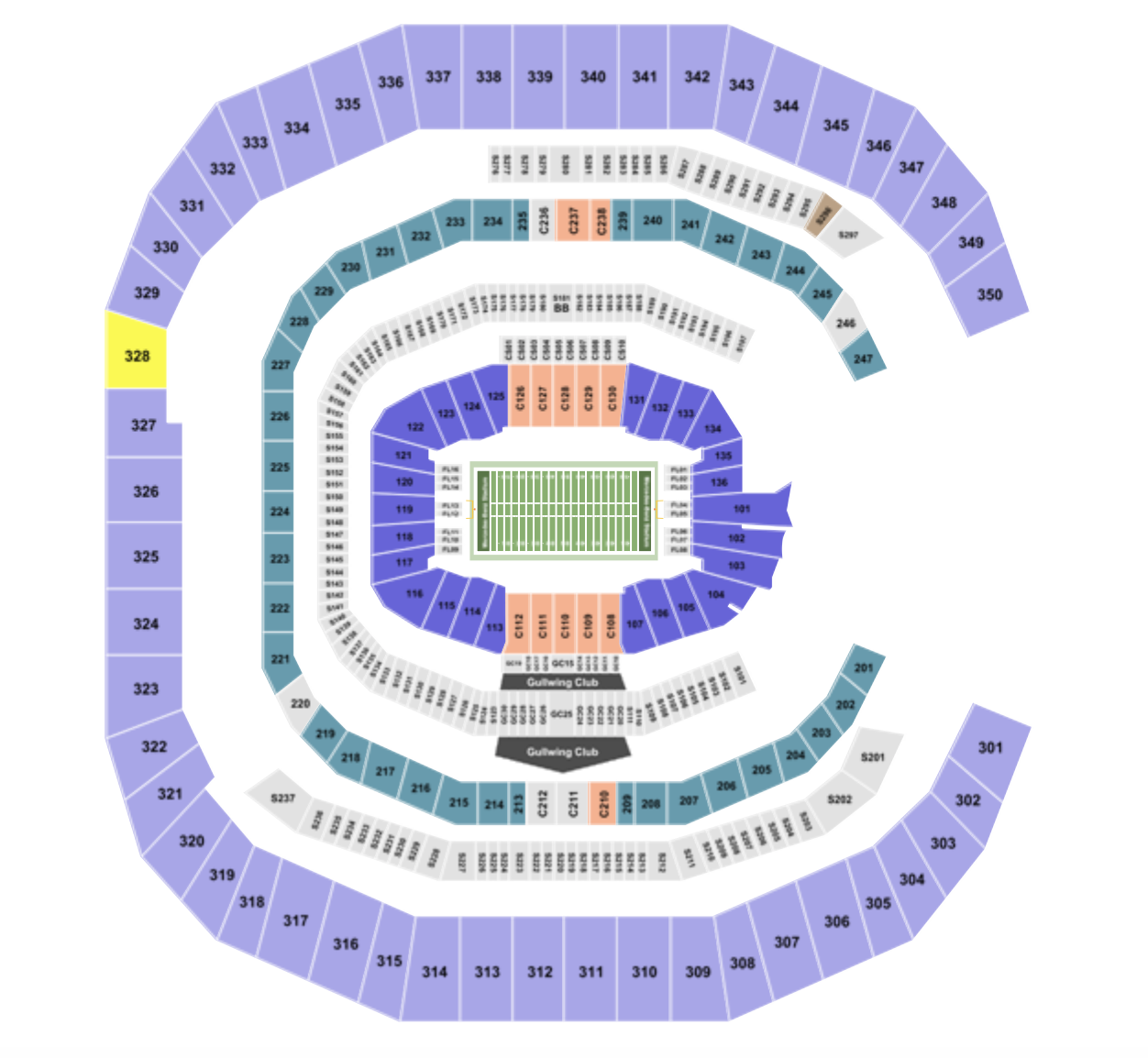 Seating Chart For Mercedes Benz Stadium Stadium Seating Chart