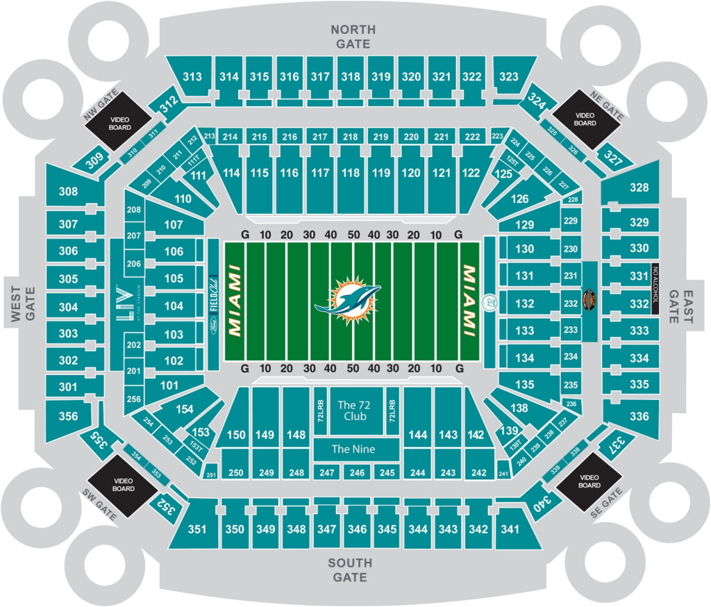 Miami Dolphins Stadium Map USTrave