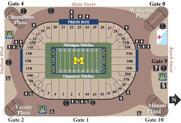 Michigan Stadium Ann Arbor MI Seating Chart View