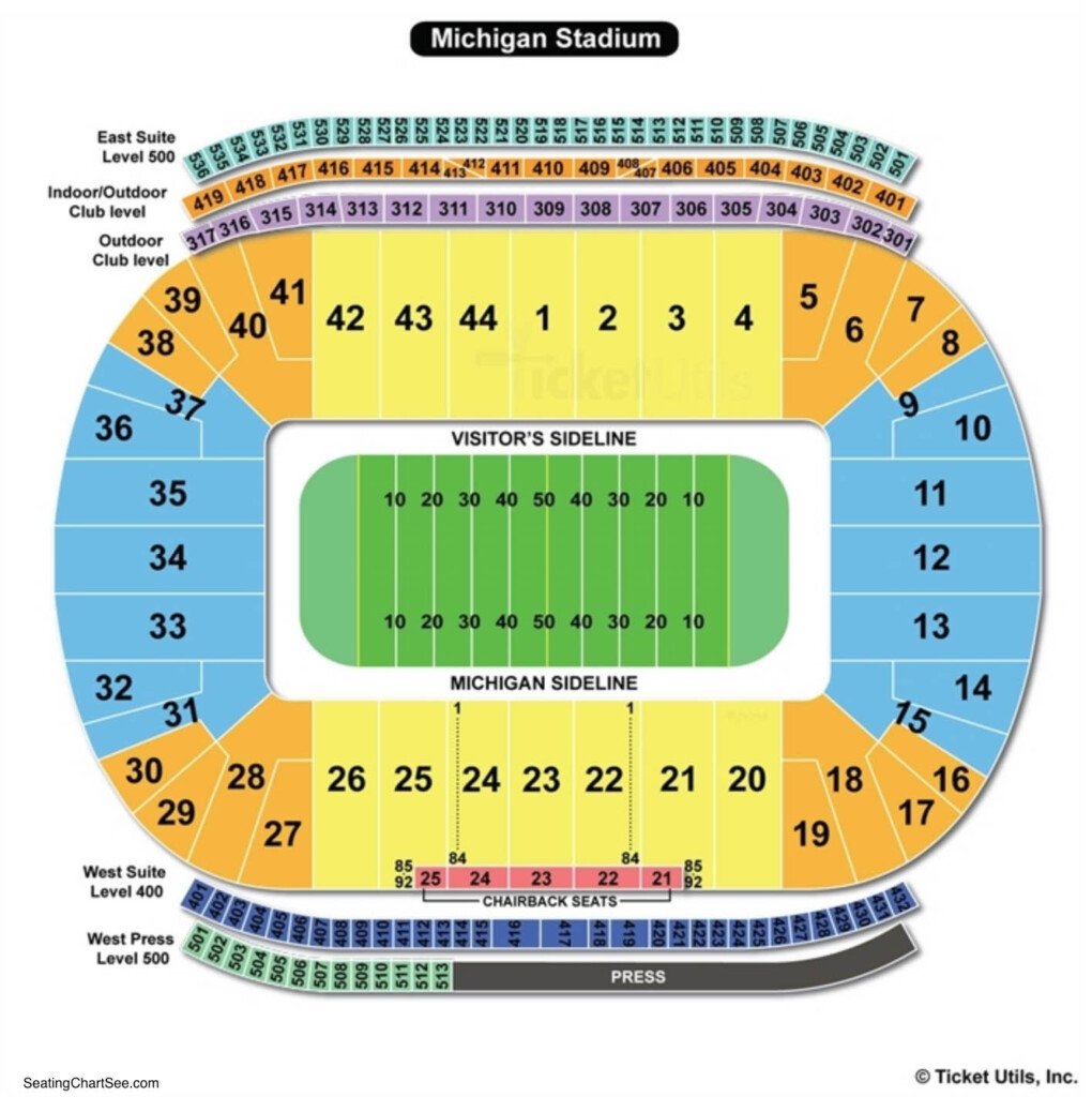 Michigan Stadium Seating Charts Views Games Answers Cheats