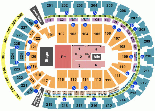 Nationwide Arena Seating Chart Maps Columbus