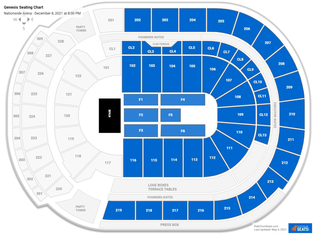 Nationwide Arena Seating Charts For Concerts RateYourSeats