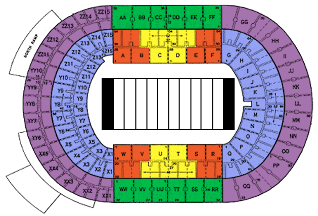 Interactive Neyland Stadium Seating Chart Stadium Seating Chart 9811